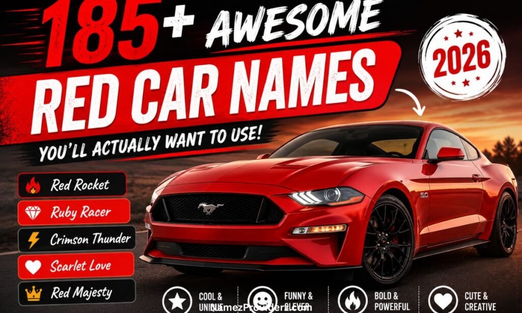 185+ Awesome Red Car Names Youll Actually Want to Use