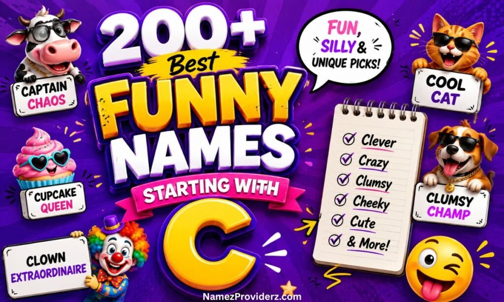 200+ Best Funny Names Starting With C (Fun, Silly & Unique Picks)