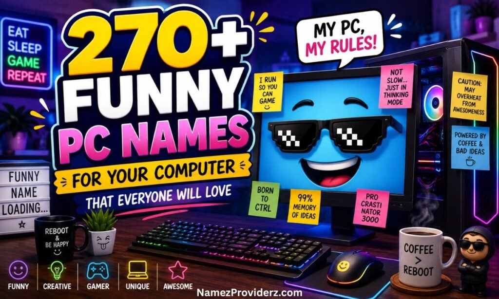 270+ Funny PC Names For Your Computer That Everyone Will Love