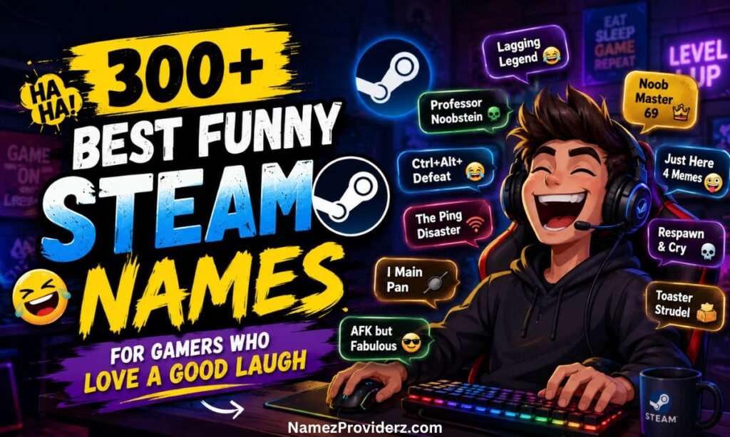 300+ Best Funny Steam Names for Gamers Who Love a Good Laugh