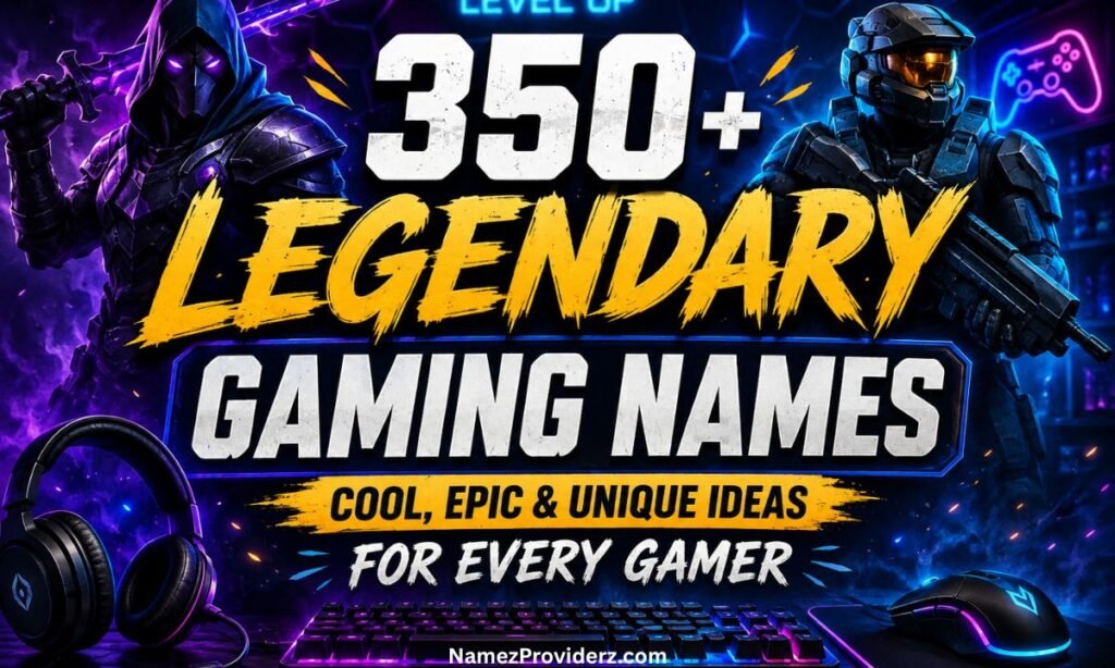 350+ Legendary Gaming Names: Cool, Epic & Unique Ideas for Every Gamer