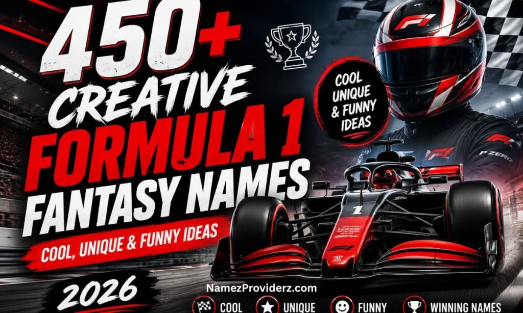 450+ Creative Formula 1 Fantasy Names Cool, Uni