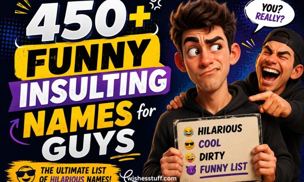 450+ Funny Insulting Names for Guys: Hilarious, Cool, Dirty & Funny List