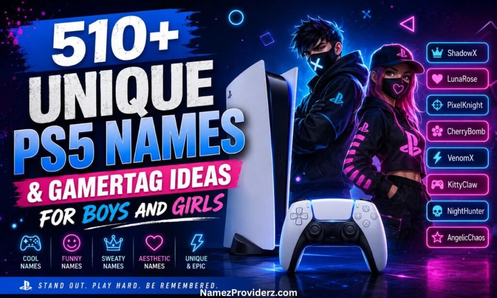 510+ Unique PS5 Names & Gamertag Ideas for Boys and Girls