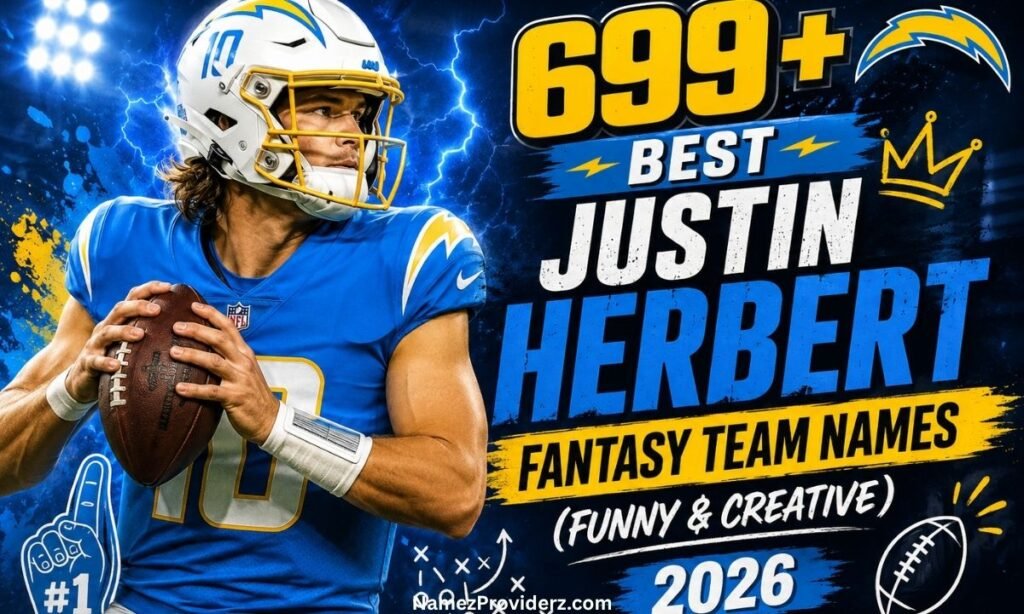 699+ Best Justin Herbert Fantasy Team Names