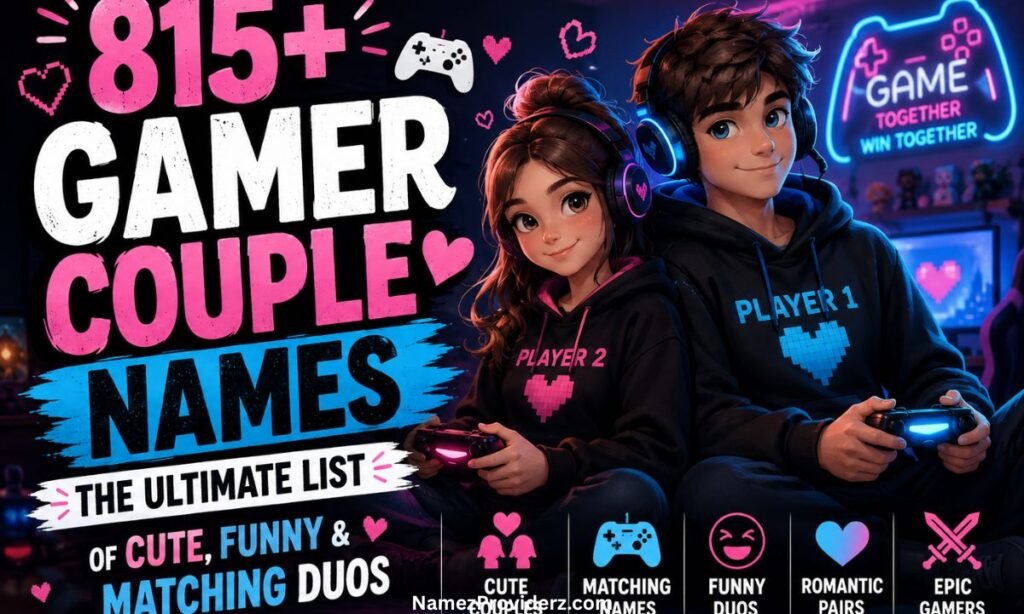 815+ Gamer Couple Names The Ultimate List of Cute, Funny & Matching Duos