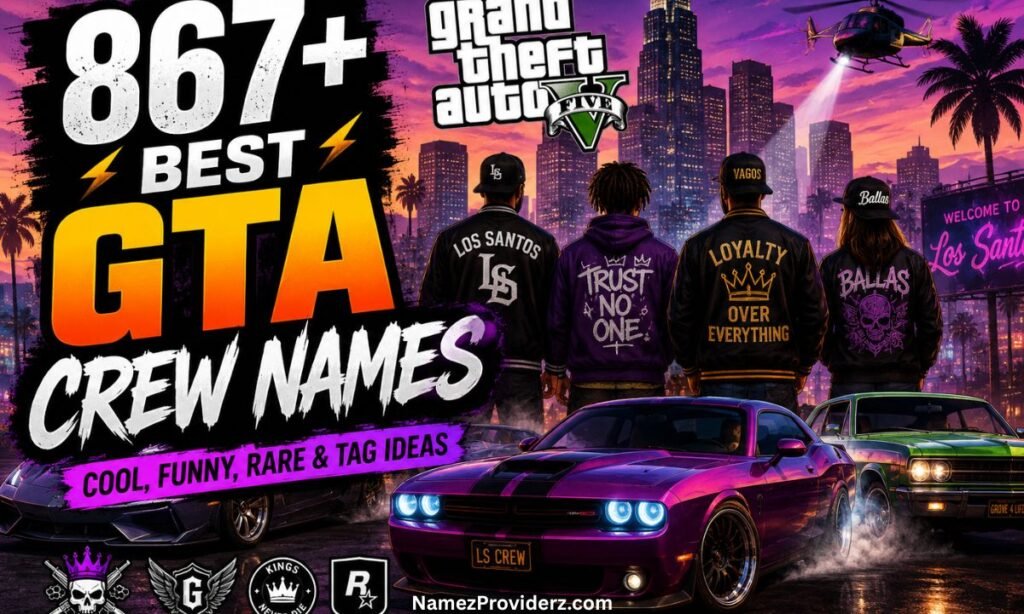 867+ Best GTA Crew Names: Cool, Funny, Rare & Tag Ideas