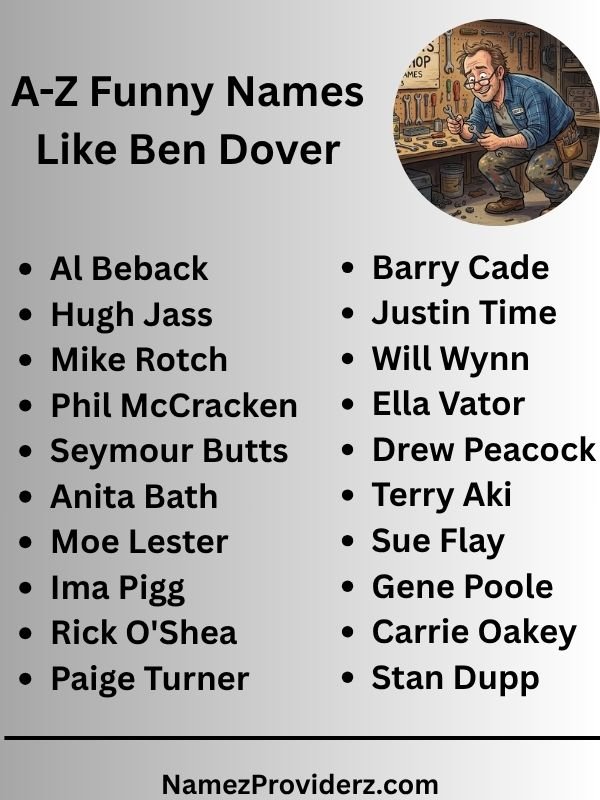A-Z Funny Names Like Ben Dover