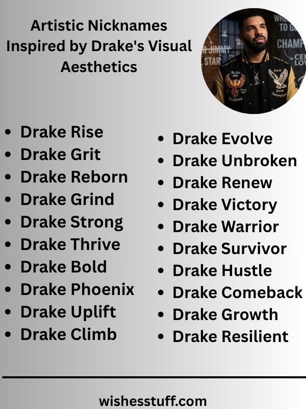 Artistic Nicknames Inspired by Drake's Visual Aesthetics