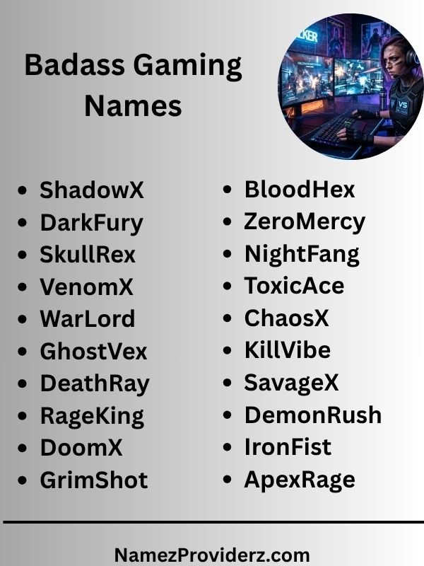 Badass Gaming Names