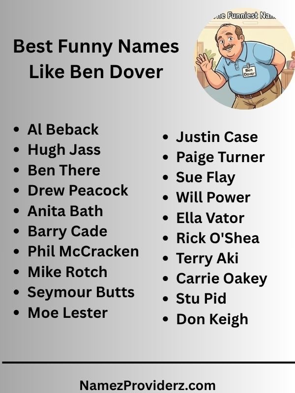 Best Funny Names Like Ben Dover