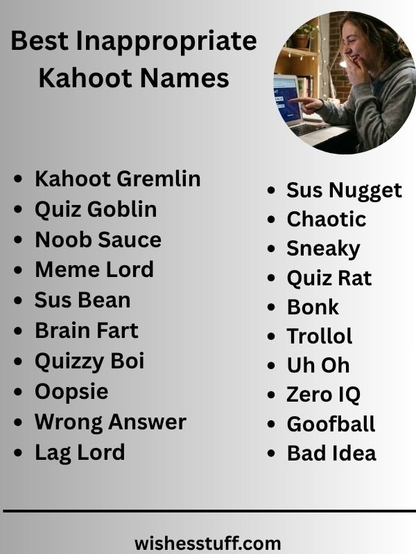 Best Inappropriate Kahoot Names