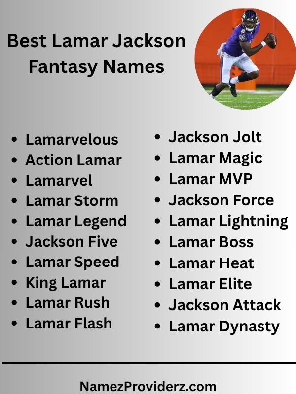 Best Lamar Jackson Fantasy Names