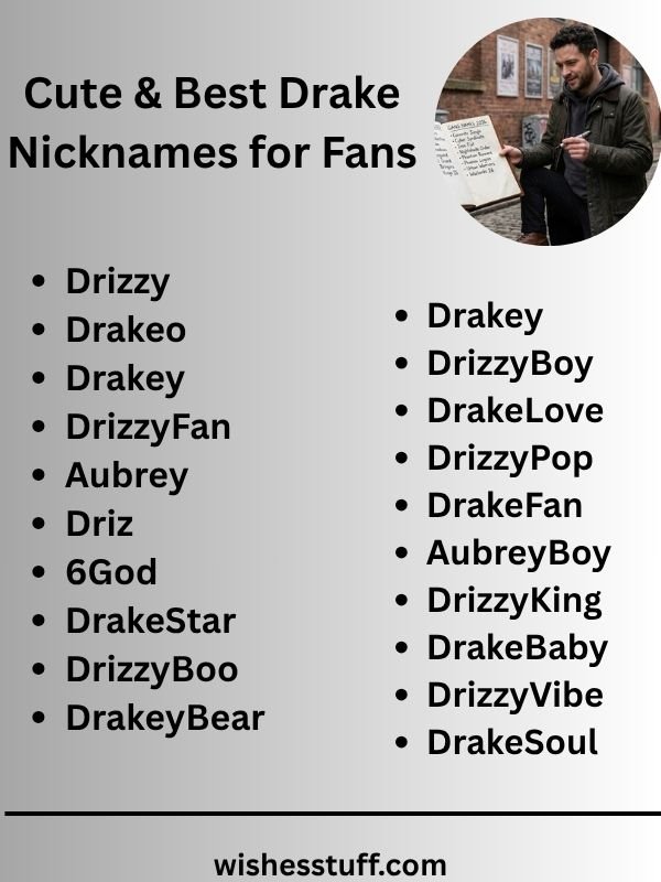 Cute & Best Drake Nicknames for Fans