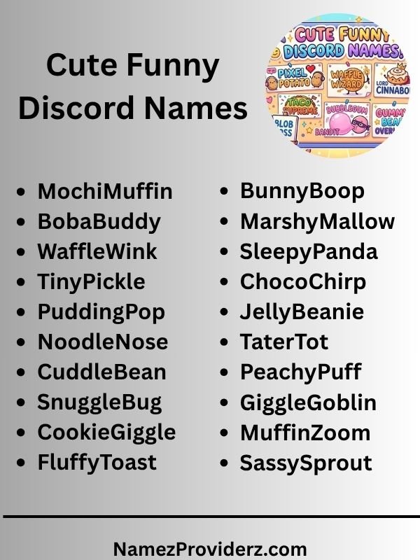 Cute Funny Discord Names