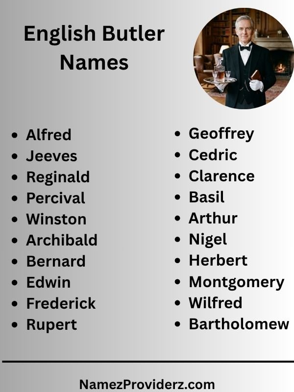English Butler Names