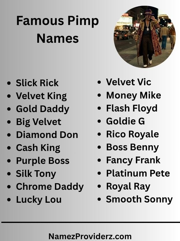 Famous Pimp Names