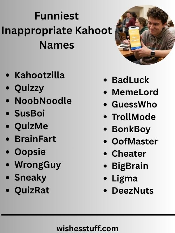 Funniest Inappropriate Kahoot Names