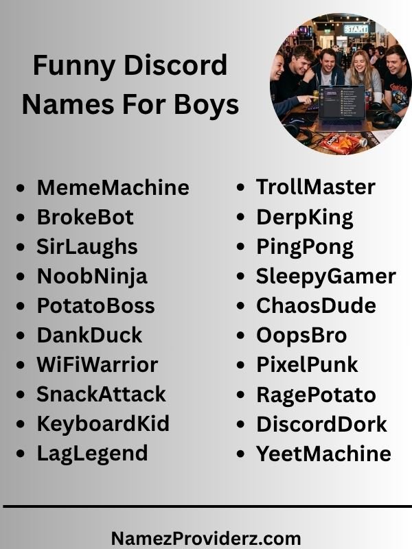 Funny Discord Names For Boys