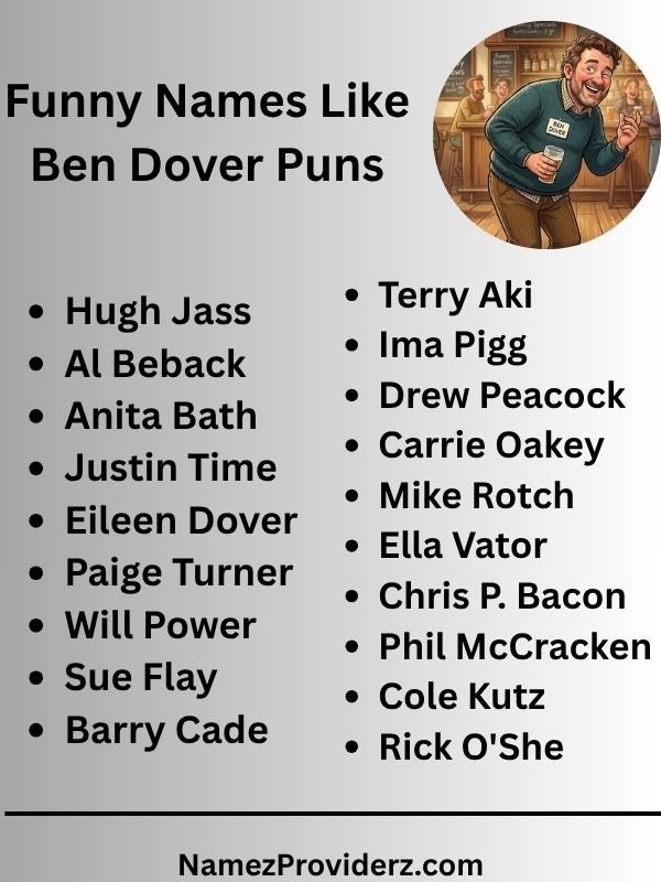 Funny Names Like Ben Dover Puns