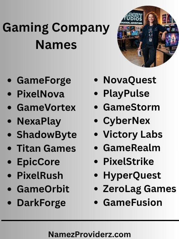 Gaming Company Names