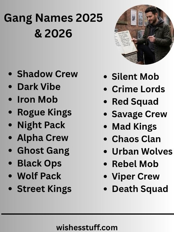 Gang Names 2025 & 2026