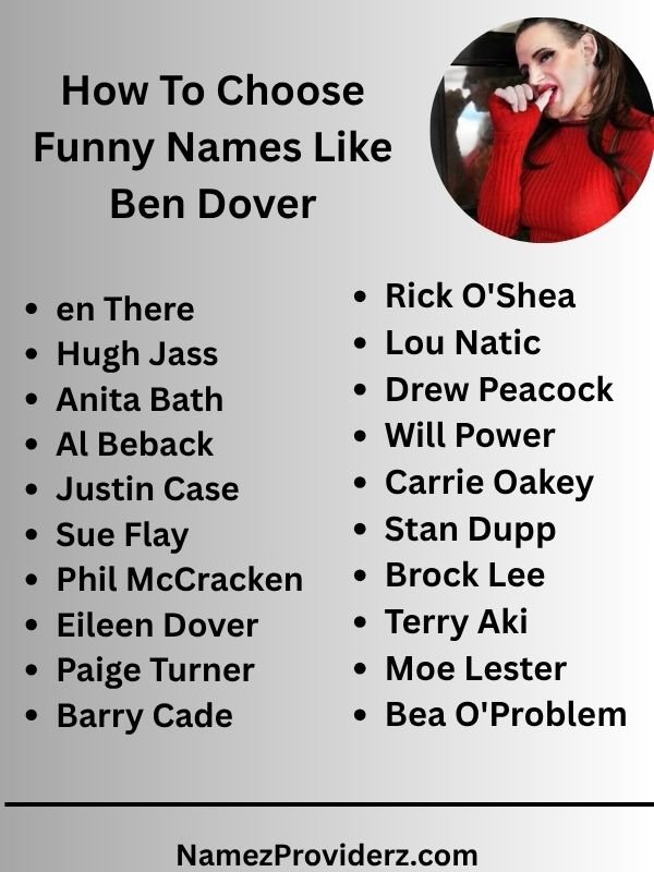 How To Choose Funny Names Like Ben Dover