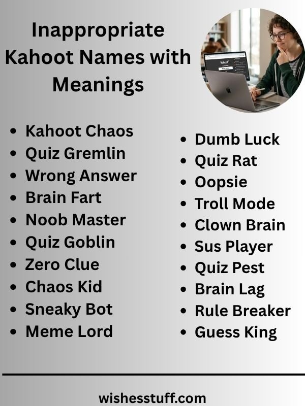 Inappropriate Kahoot Names with Meanings