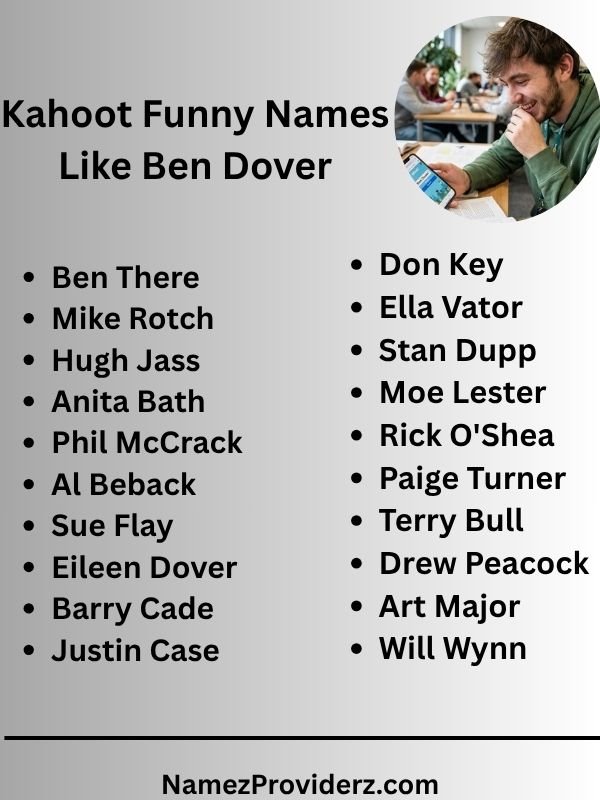 Kahoot Funny Names Like Ben Dover