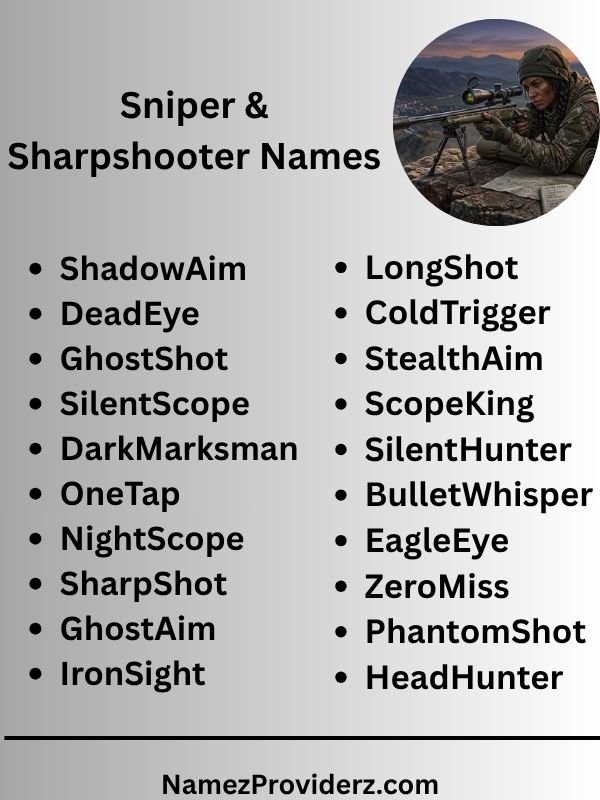 Sniper & Sharpshooter Names