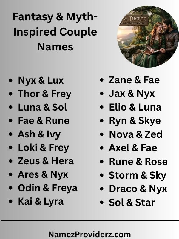 Fantasy & Myth-Inspired Couple Names