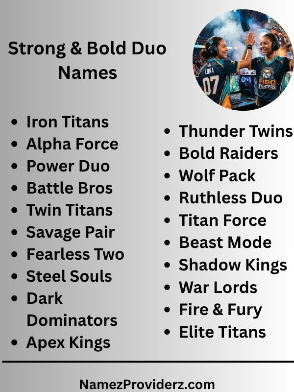 Strong & Bold Duo Names
