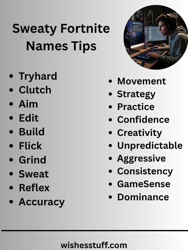 Sweaty Fortnite Names Tips