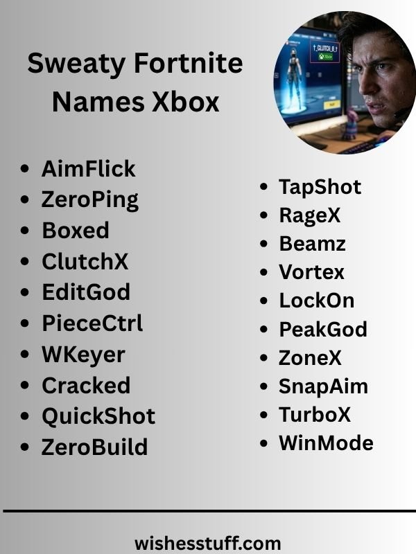 Sweaty Fortnite Names Xbox