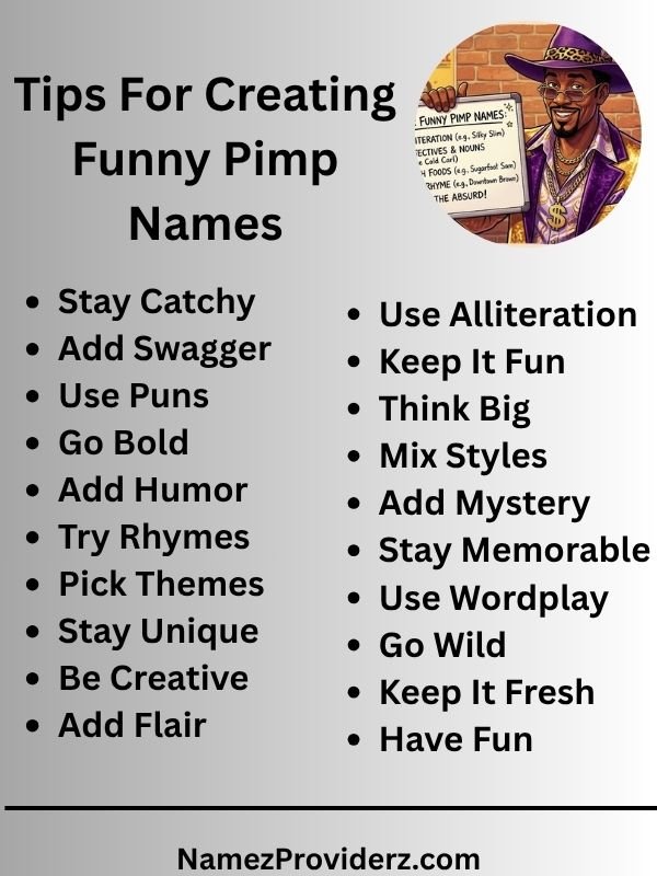 Tips For Creating Funny Pimp Names