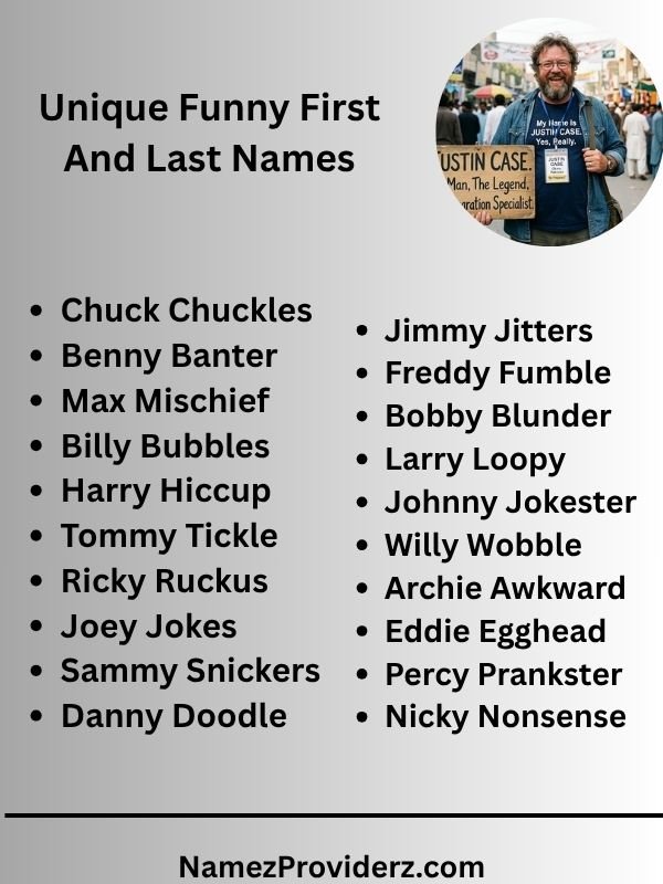 Unique Funny First And Last Names