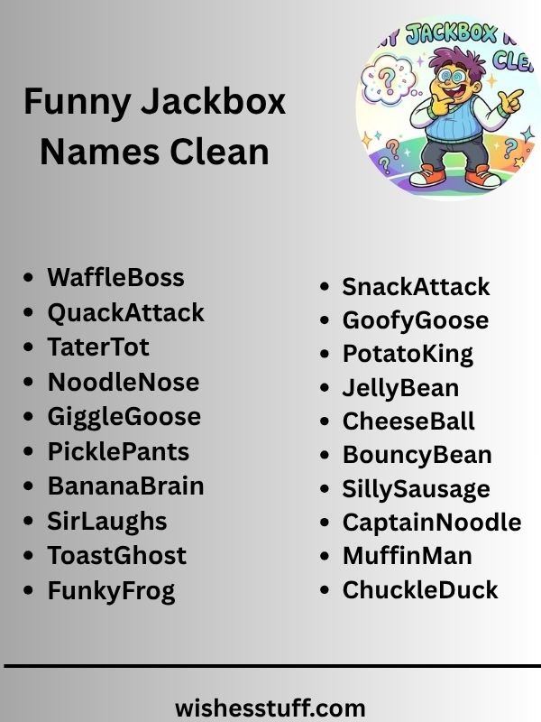 Funny Jackbox Names Clean