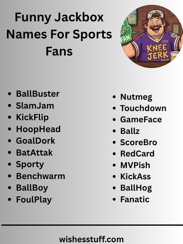 Funny Jackbox Names For Sports Fans