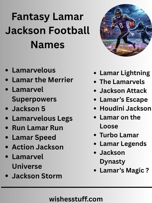 Fantasy Lamar Jackson Football Names