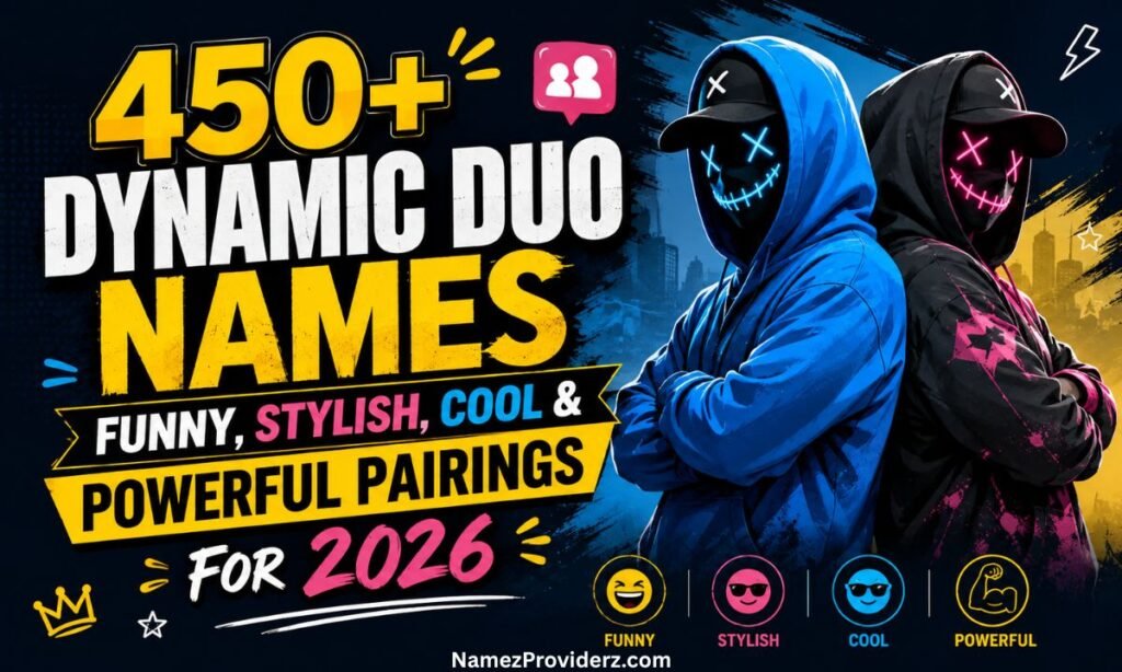 450+ Dynamic Duo Names: Funny, Stylish, Cool & Powerful Pairings for 2026