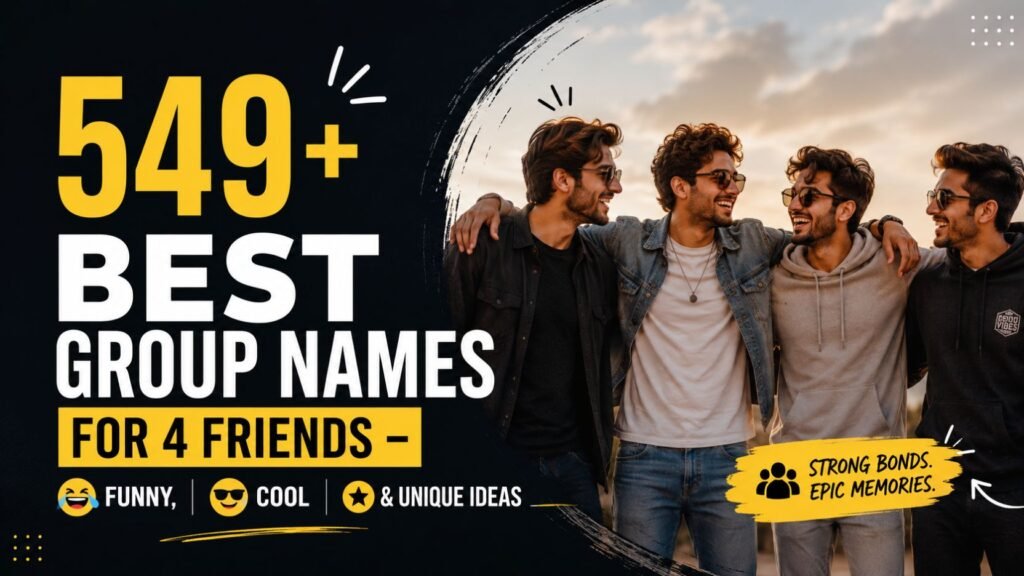 549+ Best Group Names for 4 Friends – Funny, Cool & Unique Ideas