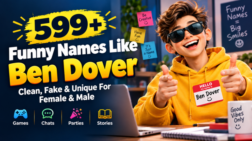 599+ Funny Names Like Ben Dover: Clean, Fake & Unique For Female & Male
