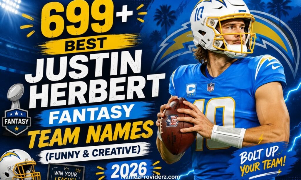 699+ Best Justin Herbert Fantasy Team Names (Funny & Creative) 2026