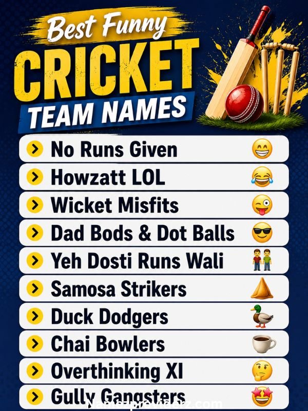 Best Funny Cricket Team Names