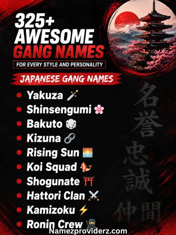 Japanese Gang Names