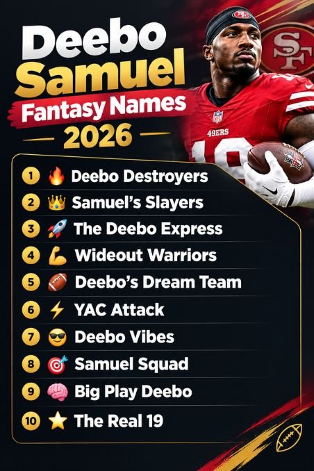 Deebo Samuel Fantasy Names 2026