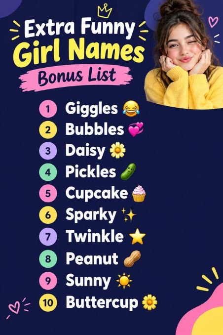 Extra Funny Girl Names Bonus List