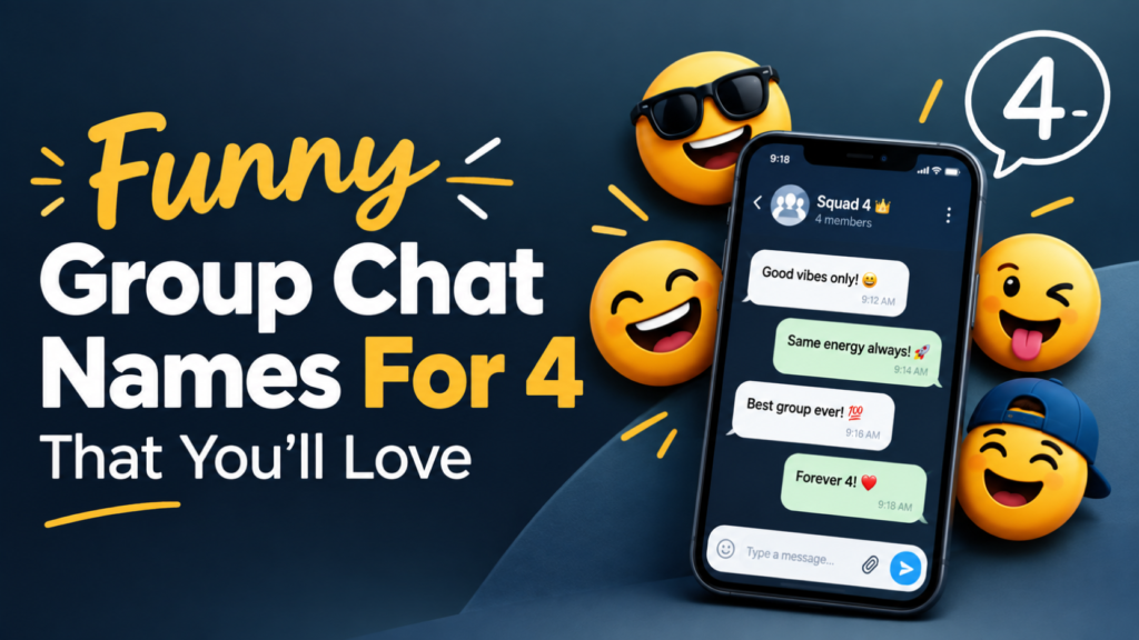 Funny Group Chat Names For 4 That Will Make Your Squad Scream Laughing (280+ Ideas)