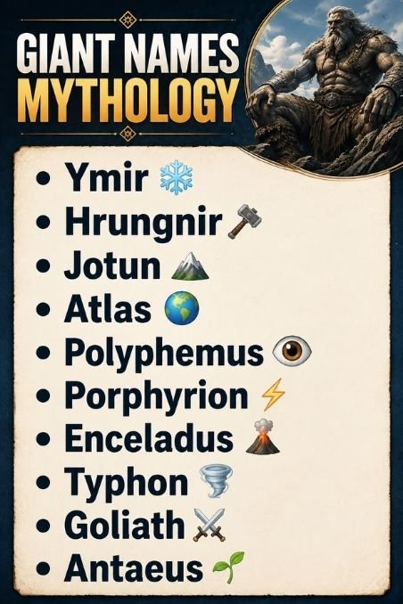 Giant Names Mythology