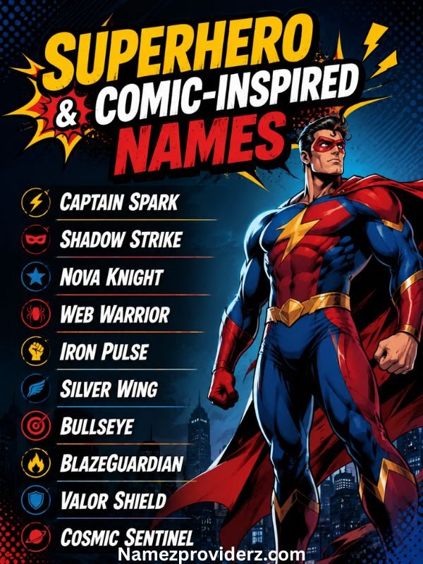 Superhero & Comic-Inspired Names
